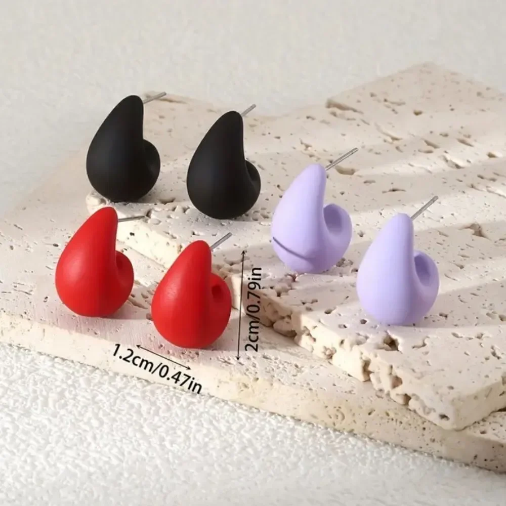 ✨🆕✨ BoHo Chic Teardrop Earrings in 3 pairs: Red, Purple, Black✨